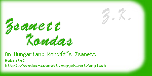 zsanett kondas business card